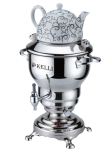 Самовар электрический c заварочным чайником KELLI-1442 - Самовар электрический c керамическим заварочным чайником. Корпус из нержавеющей стали.